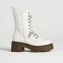 Women’s White Winter Boots Nessi 23535 bialy in Genuine Leather
