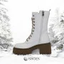Women’s White Winter Boots Nessi 23535 bialy in Genuine Leather