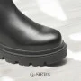 Жіночі чорні шкіряні демісезонні чоботи Lasocki (Польща) модель 5438