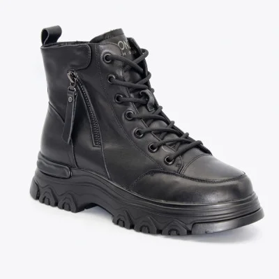 Women's fashionable black Lonza 179615 a-23-6510 black 5447 demi seasonal discount leather boots