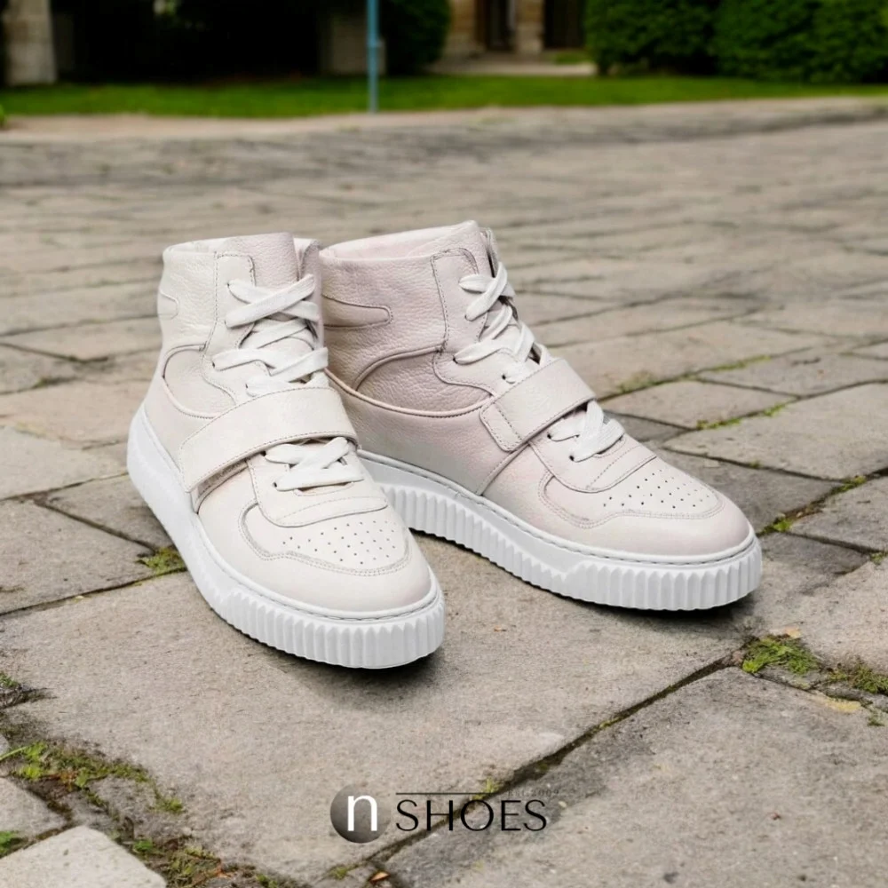 Жіночі шкіряні високі кросівки Badura WI23-ANIMA-01 White 5461