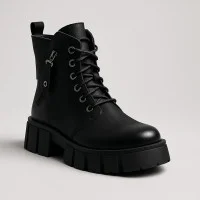 Women's black winter boots Contes 626 czarny rol 5463 discounted size 36 in genuine leather and genuine wool from Polish factory