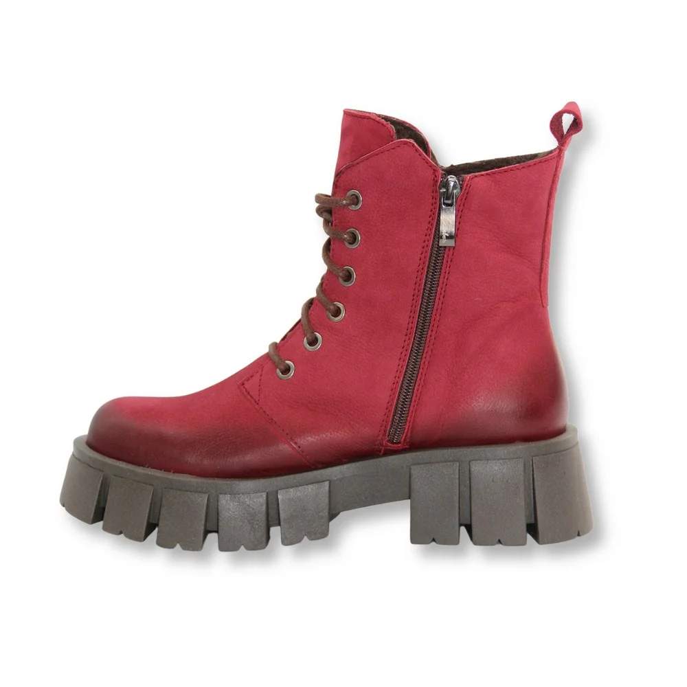 Бордовые зимние ботинки Contes 626 Bordo Flot 5464 из натуральной кожи