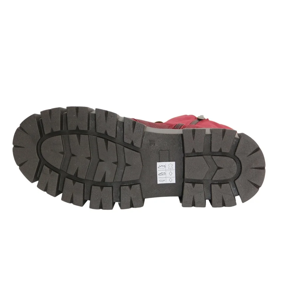 Бордовые зимние ботинки Contes 626 Bordo Flot 5464 из натуральной кожи