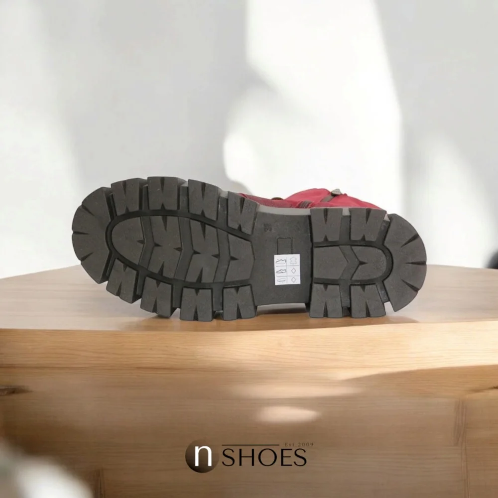 Бордовые зимние ботинки Contes 626 Bordo Flot 5464 из натуральной кожи