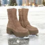 Women’s Beige Winter Boots Simen 6415a w.ebano 5465