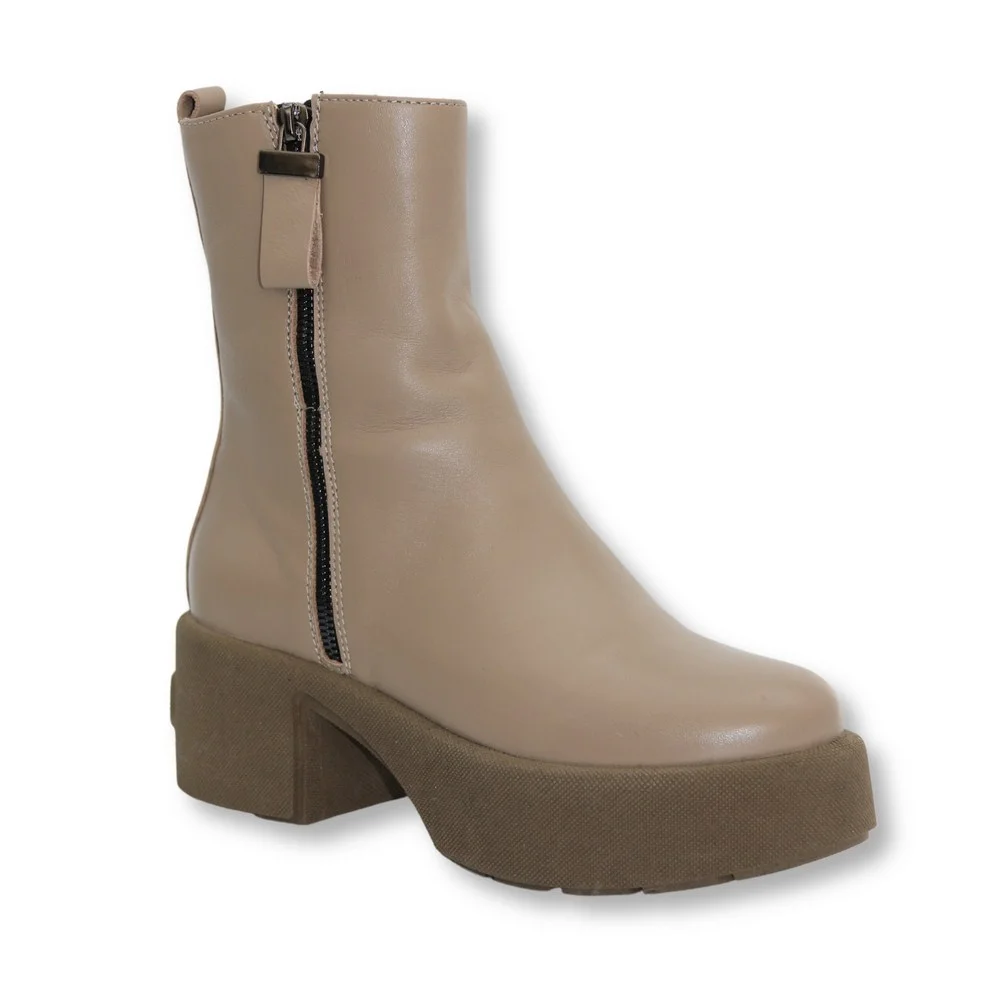 Жіночі модні бежеві зимові черевики Simen 6449a ns bez 5466