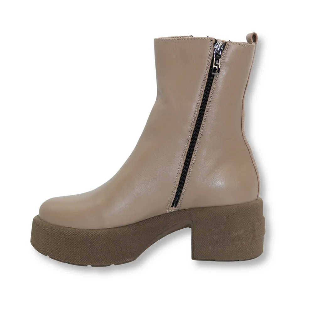 Жіночі модні бежеві зимові черевики Simen 6449a ns bez 5466