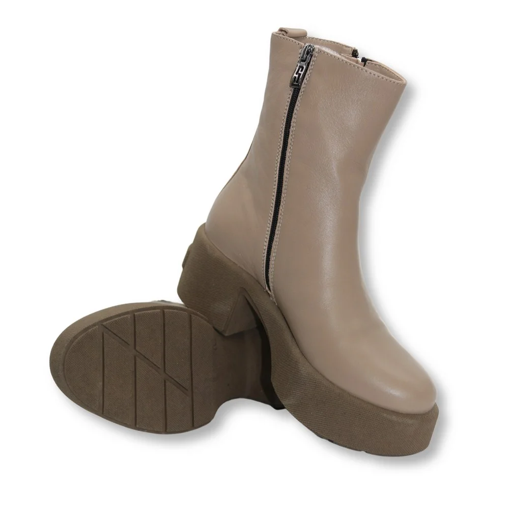 Жіночі модні бежеві зимові черевики Simen 6449a ns bez 5466