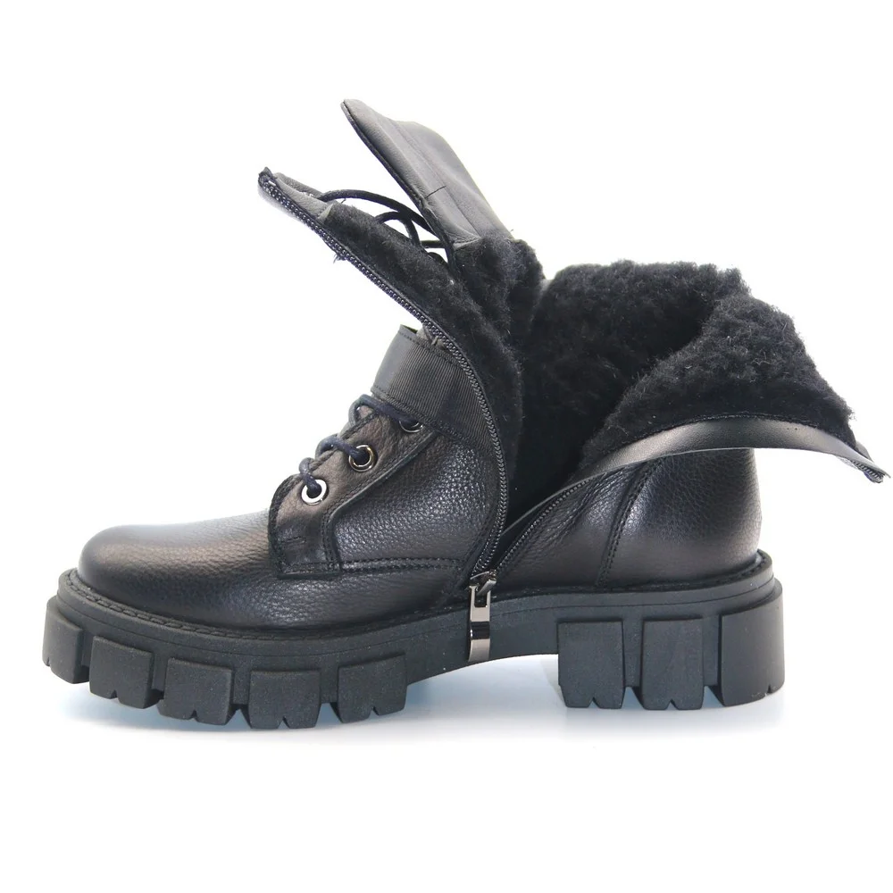 Жіночі зимові чорні шкіряні черевики Steizer z340-2533 5473
