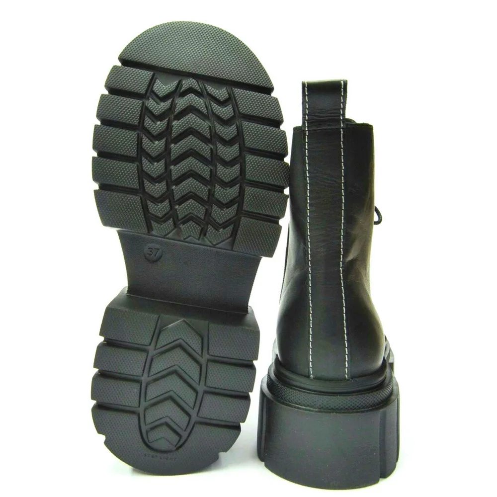 Women’s Black Winter Boots Best But 1279 czarny rau ban in Genuine Leather