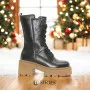 Женские зимние ботинки Nessi 23535 czarny1 из натуральной кожи модель 5481
