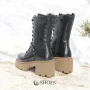 Женские зимние ботинки Nessi 23535 czarny1 из натуральной кожи модель 5481