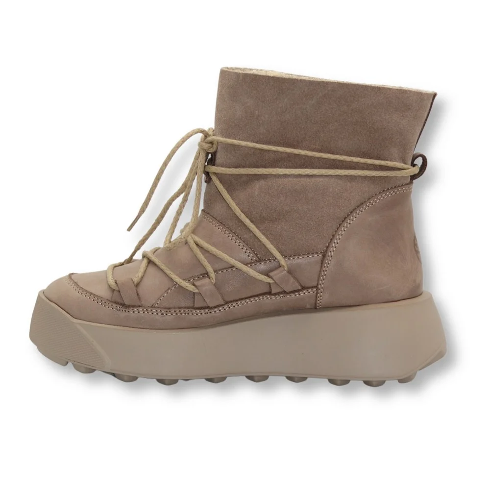 Женские бежевые зимние угги Best But 1293 Capucino Taupe Velw