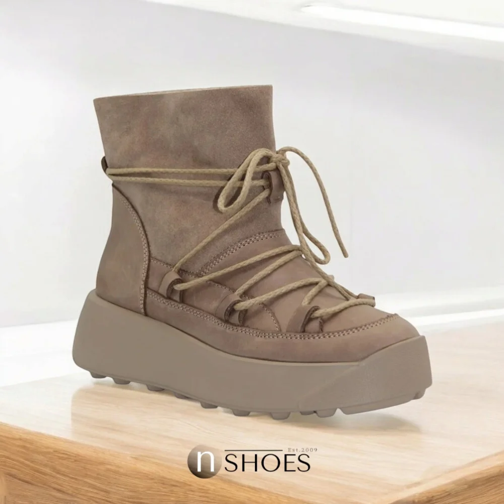 Женские бежевые зимние угги Best But 1293 Capucino Taupe Velw