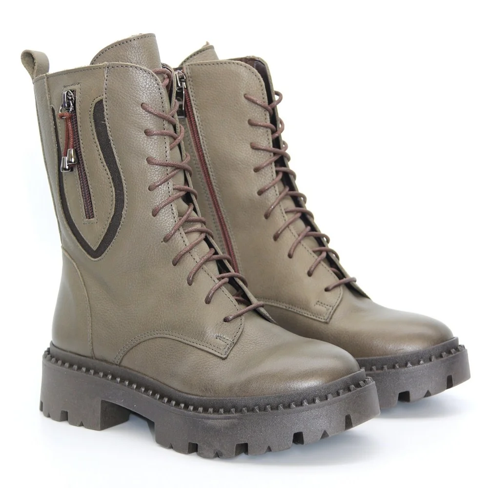 Жіночі зелені зимові черевики Contes 627 Trzewiki модель 5491