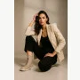 Women’s Beige Winter Boots Helios 549 ecru 10 in Genuine Leather
