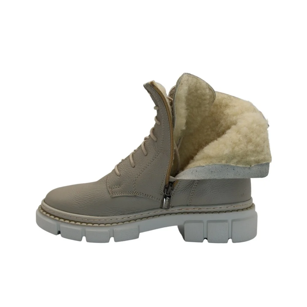 Women’s Beige Winter Boots Helios 549 ecru 10 in Genuine Leather