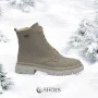 Women’s Beige Winter Boots Helios 549 ecru 10 in Genuine Leather