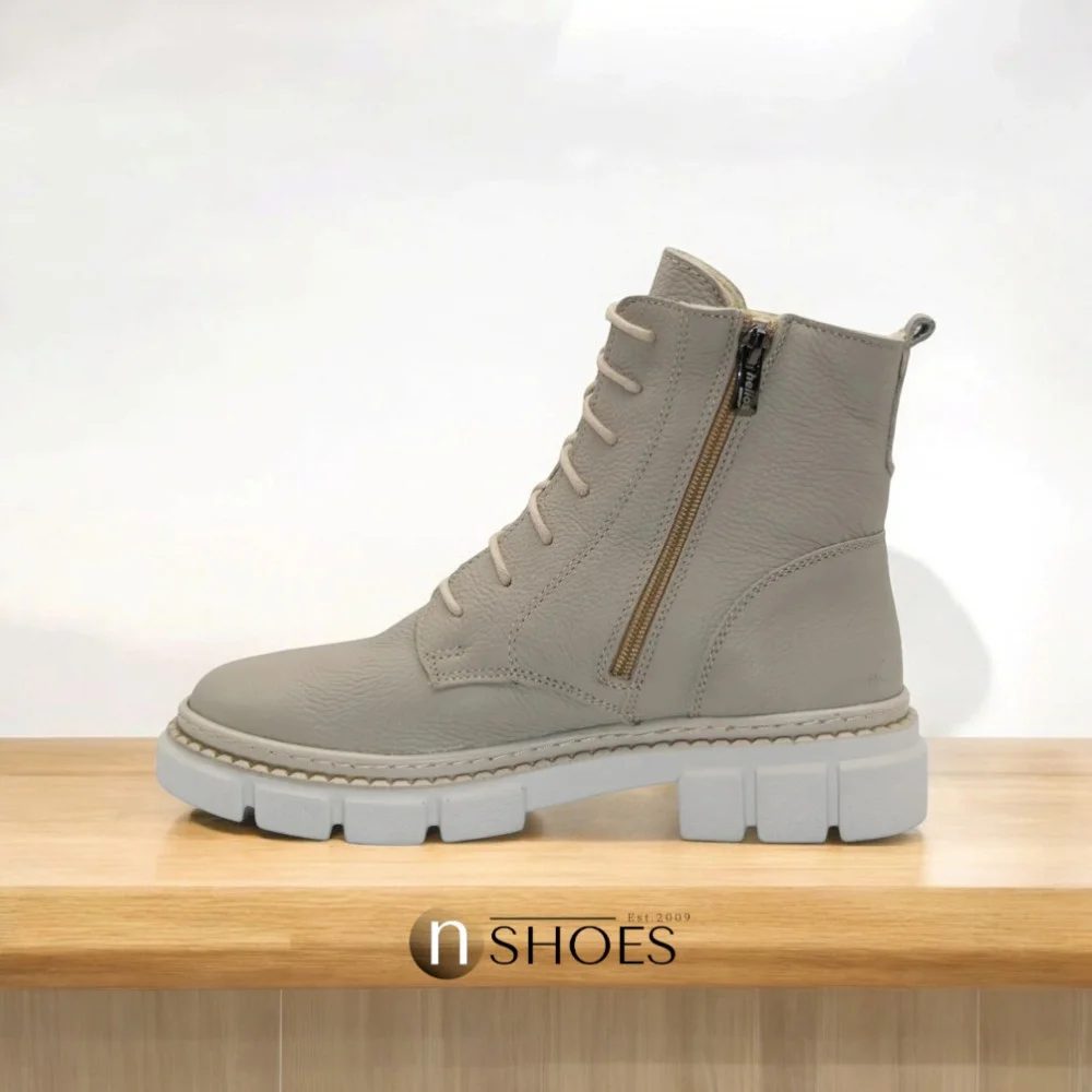 Women’s Beige Winter Boots Helios 549 ecru 10 in Genuine Leather