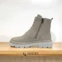Women’s Beige Winter Boots Helios 549 ecru 10 in Genuine Leather