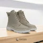 Women’s Beige Winter Boots Helios 549 ecru 10 in Genuine Leather
