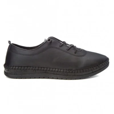 Женские кожаные черные мокасины Lonza 184869 1800  BLACK DERI 5560