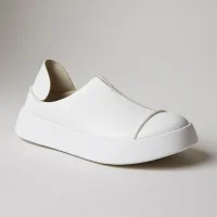 Женские белые комфортные слипоны мокасины GRUNBERG 157507 04-04 5793 137507-04 5565 из микрополитекса