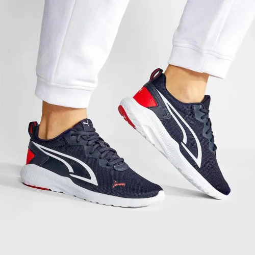 Женские синие текстильные кроссовки Puma All-Day Active  387386 07 Peacoat/White/High Risk Red 5576