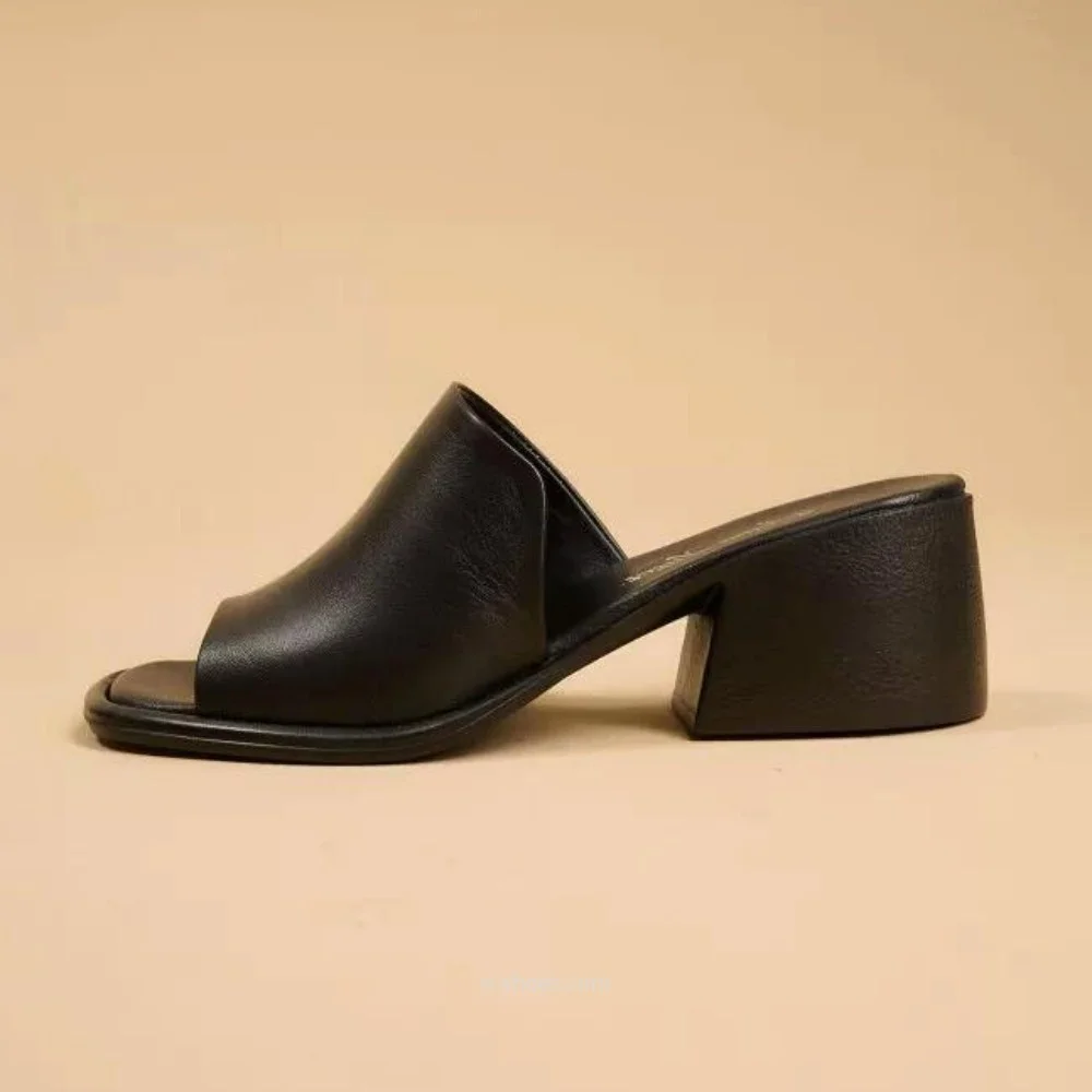 Жіночі шкіряні сабо на підборах Fabio Monelli модель 5614