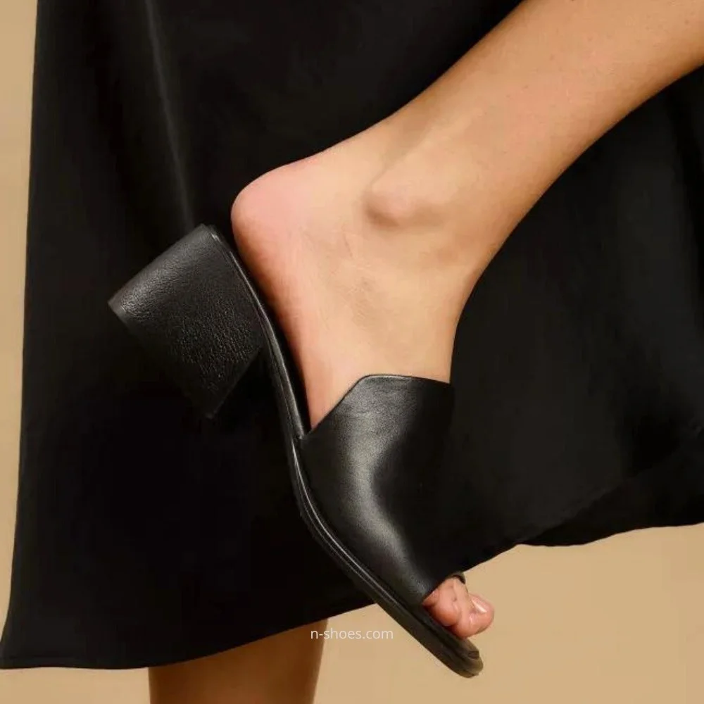 Жіночі шкіряні сабо на підборах Fabio Monelli модель 5614