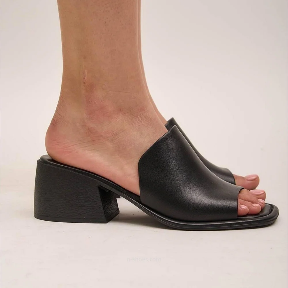 Жіночі шкіряні сабо на підборах Fabio Monelli модель 5614