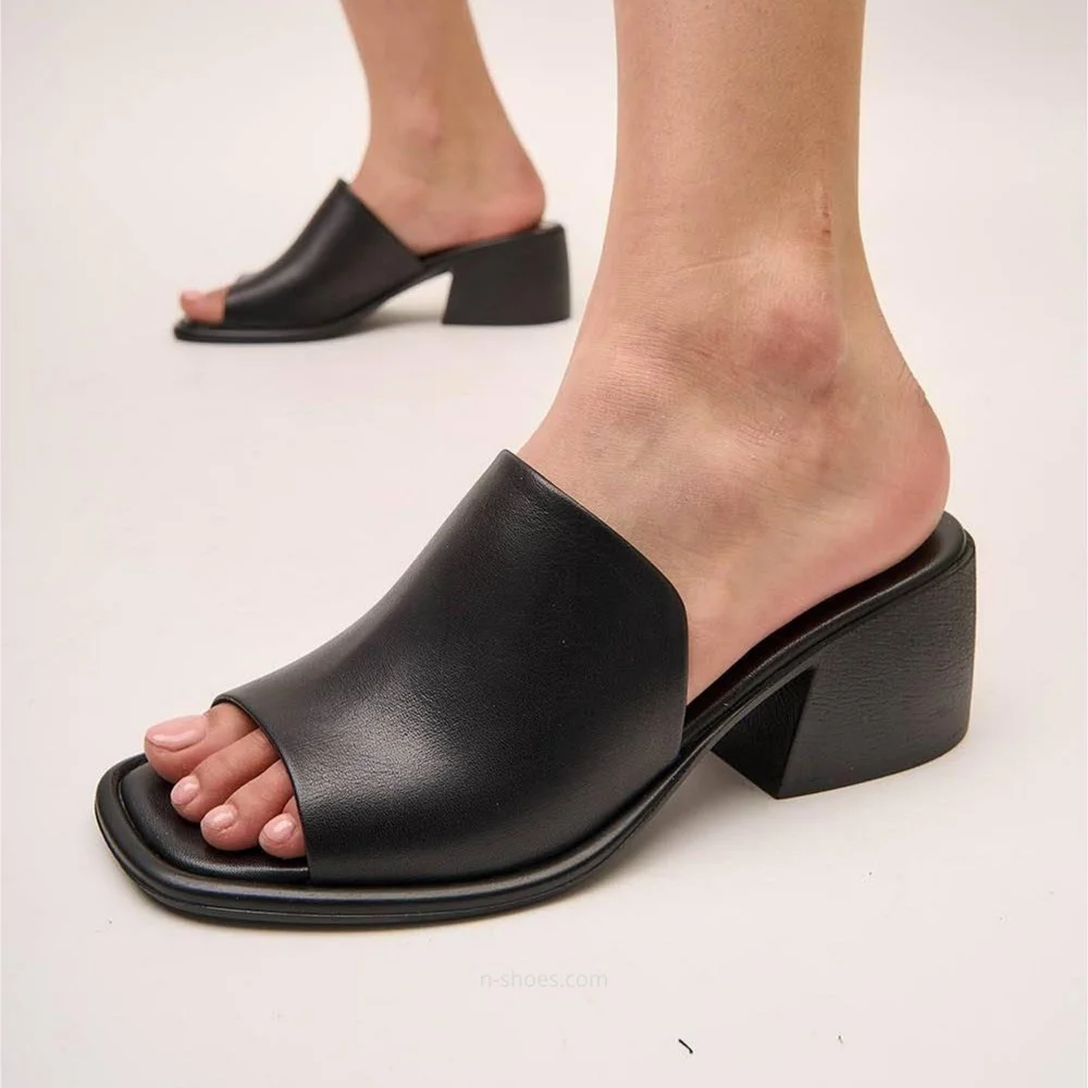 Жіночі шкіряні сабо на підборах Fabio Monelli модель 5614