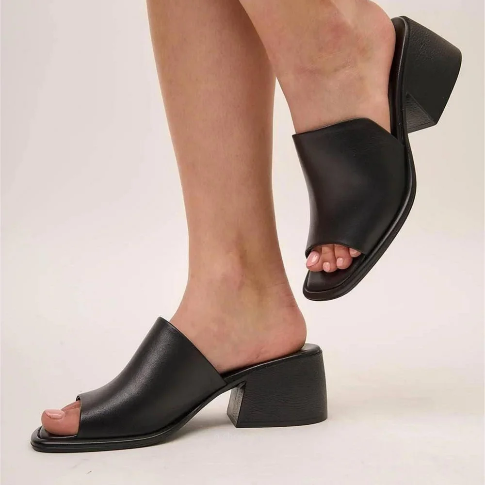 Жіночі шкіряні сабо на підборах Fabio Monelli модель 5614