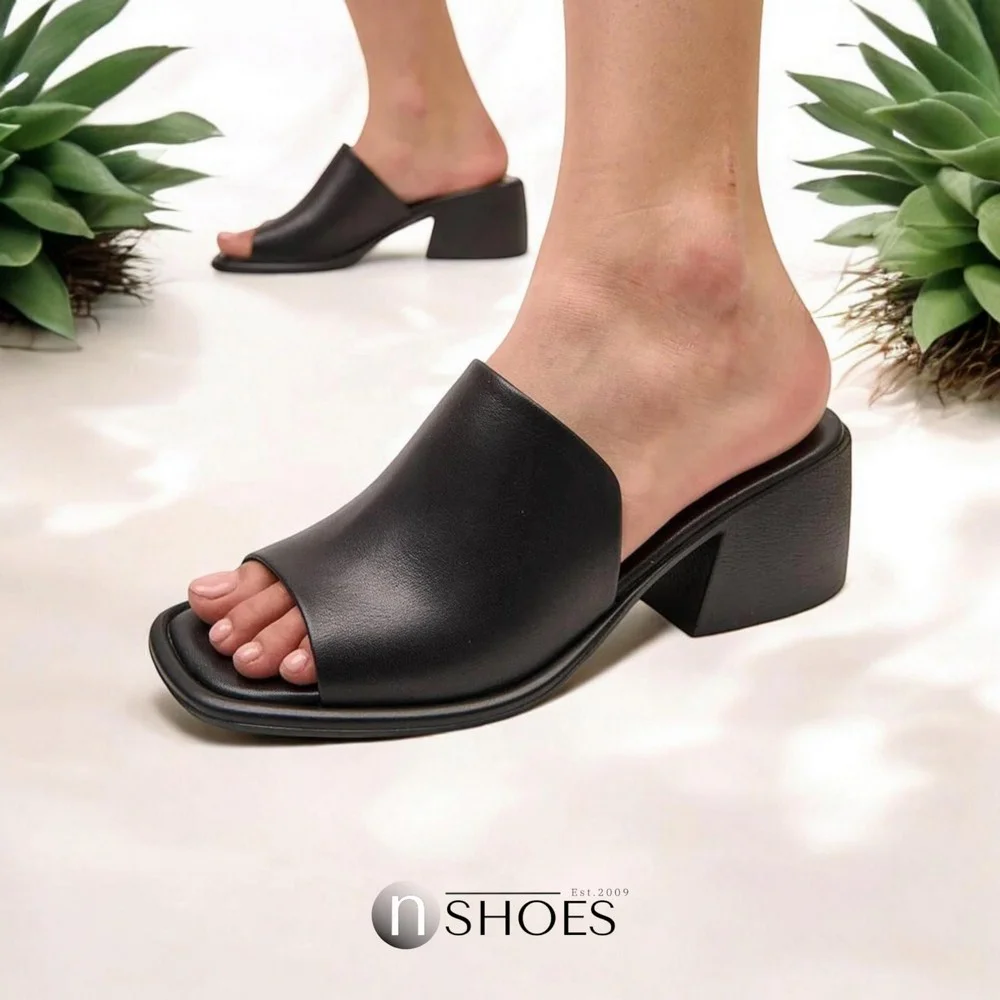 Жіночі шкіряні сабо на підборах Fabio Monelli модель 5614