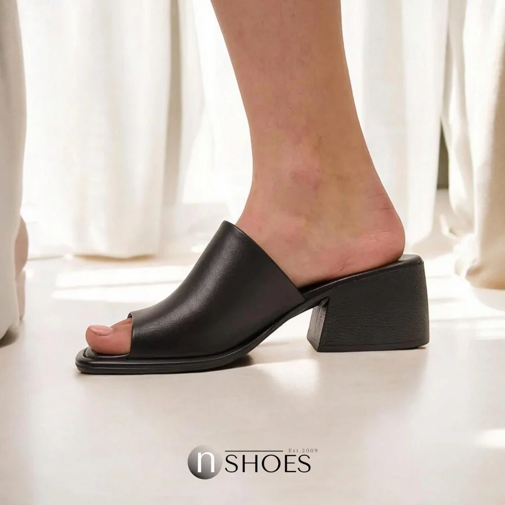 Жіночі шкіряні сабо на підборах Fabio Monelli модель 5614