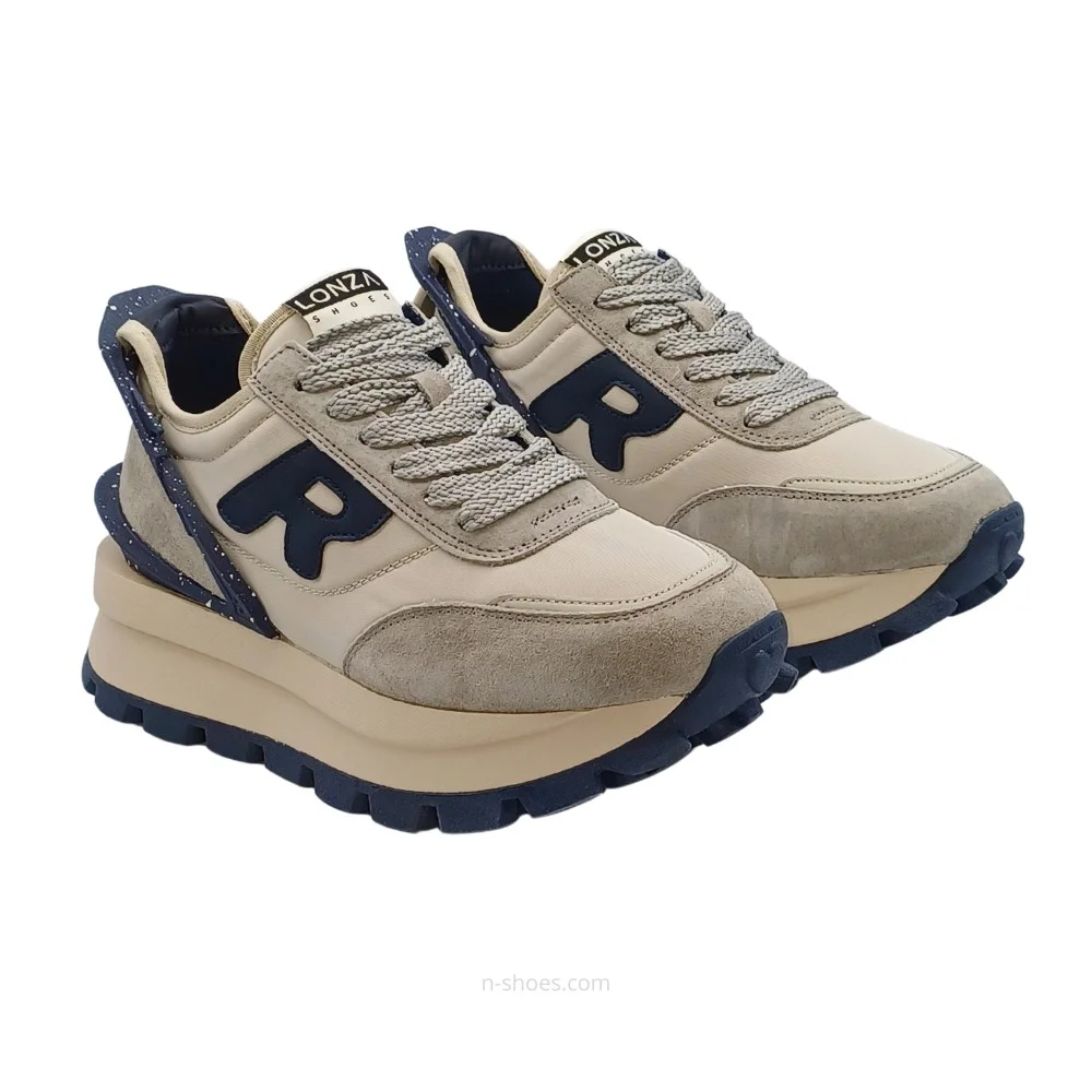 Жіночі демісезонні шкіряні кросівки Lonza 185846 a09-23111 grey