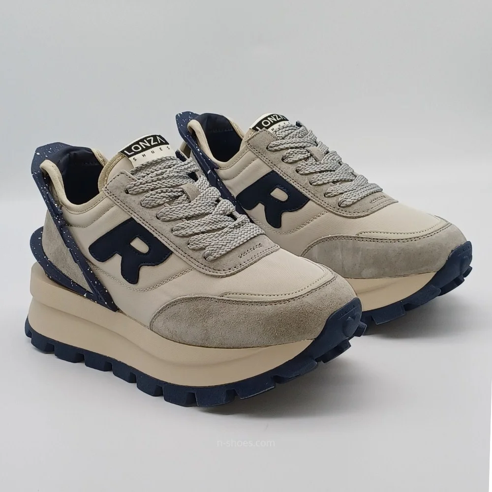 Жіночі демісезонні шкіряні кросівки Lonza 185846 a09-23111 grey