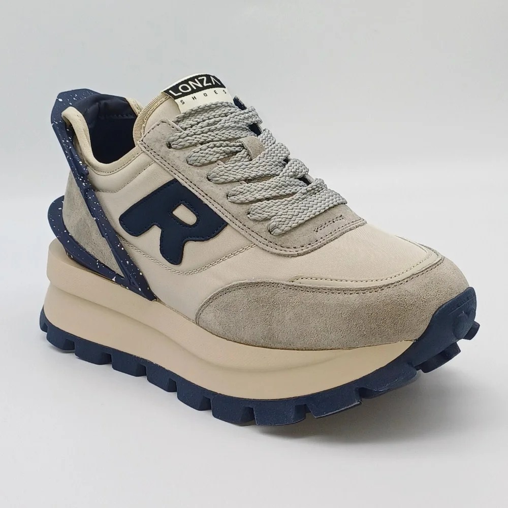 Жіночі демісезонні шкіряні кросівки Lonza 185846 a09-23111 grey