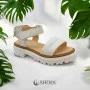 Women's leather sandals Simen 7073a model 5638