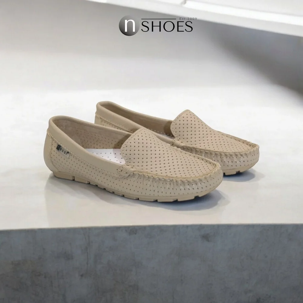 Женские кожаные мокасины с перфорацией Nessi (EU) модель 171145 416 5646