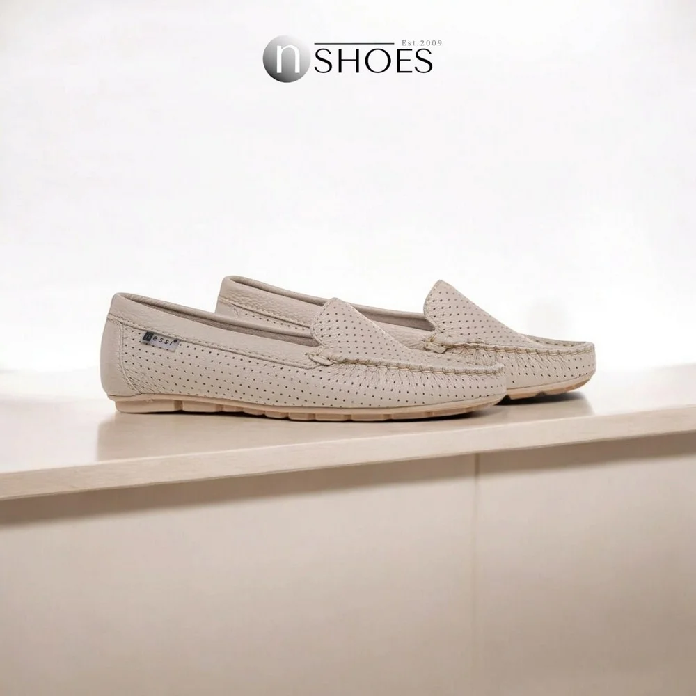 Женские кожаные мокасины с перфорацией Nessi (EU) модель 171145 416 5646