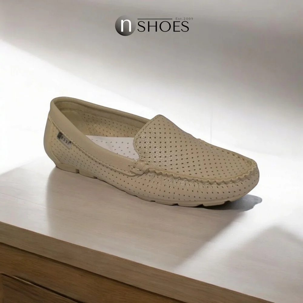 Женские кожаные мокасины с перфорацией Nessi (EU) модель 171145 416 5646