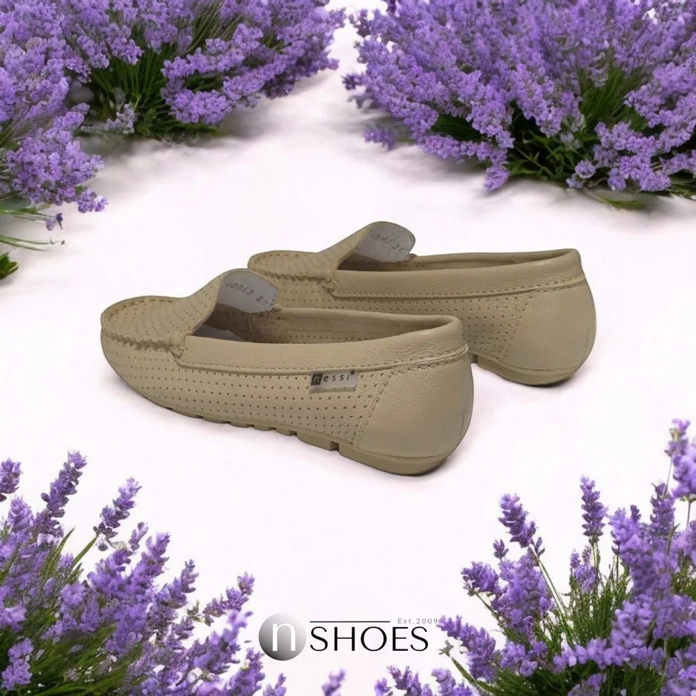 Женские кожаные мокасины с перфорацией Nessi (EU) модель 171145 416 5646