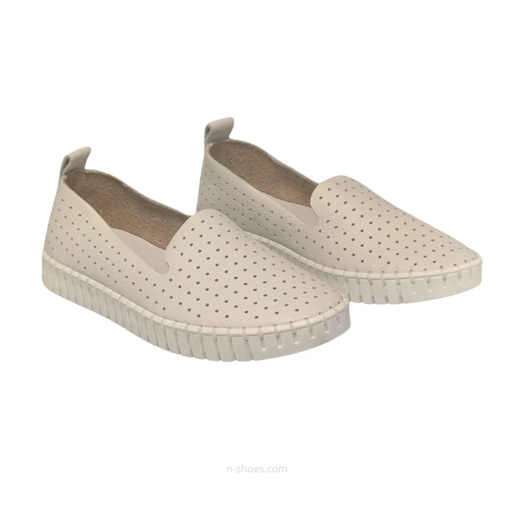 Women's moccasins with perforation Nessi (EU) model 18390 412 5647