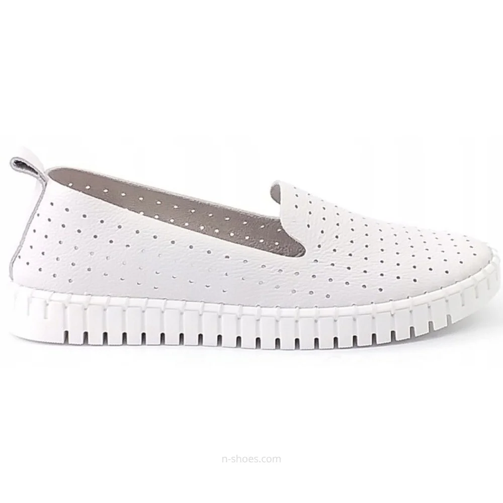 Women's moccasins with perforation Nessi (EU) model 18390 412 5647