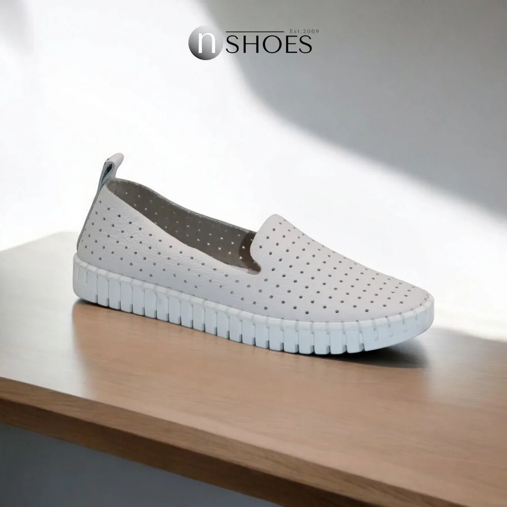 Women's moccasins with perforation Nessi (EU) model 18390 412 5647