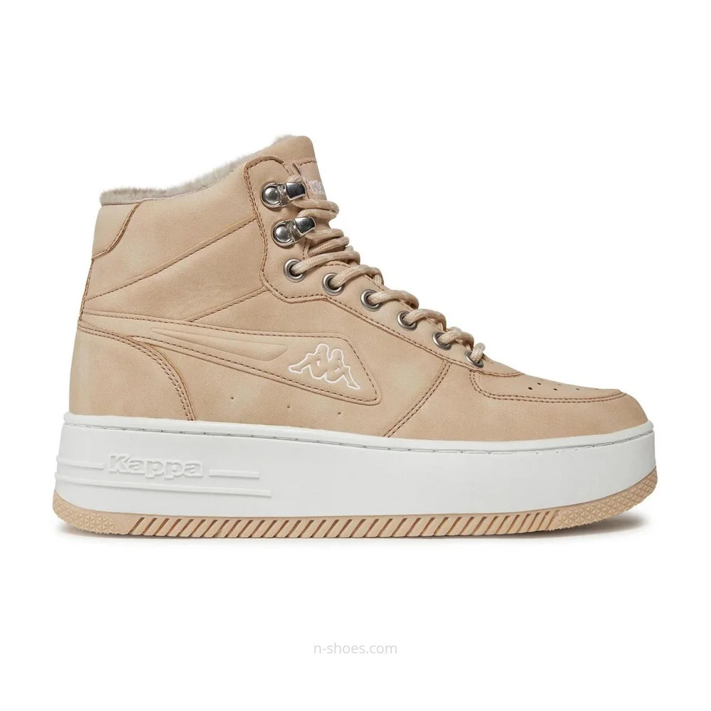 Women’s Beige Winter Sneakers Kappa Fallou 243047 with Warm Lining
