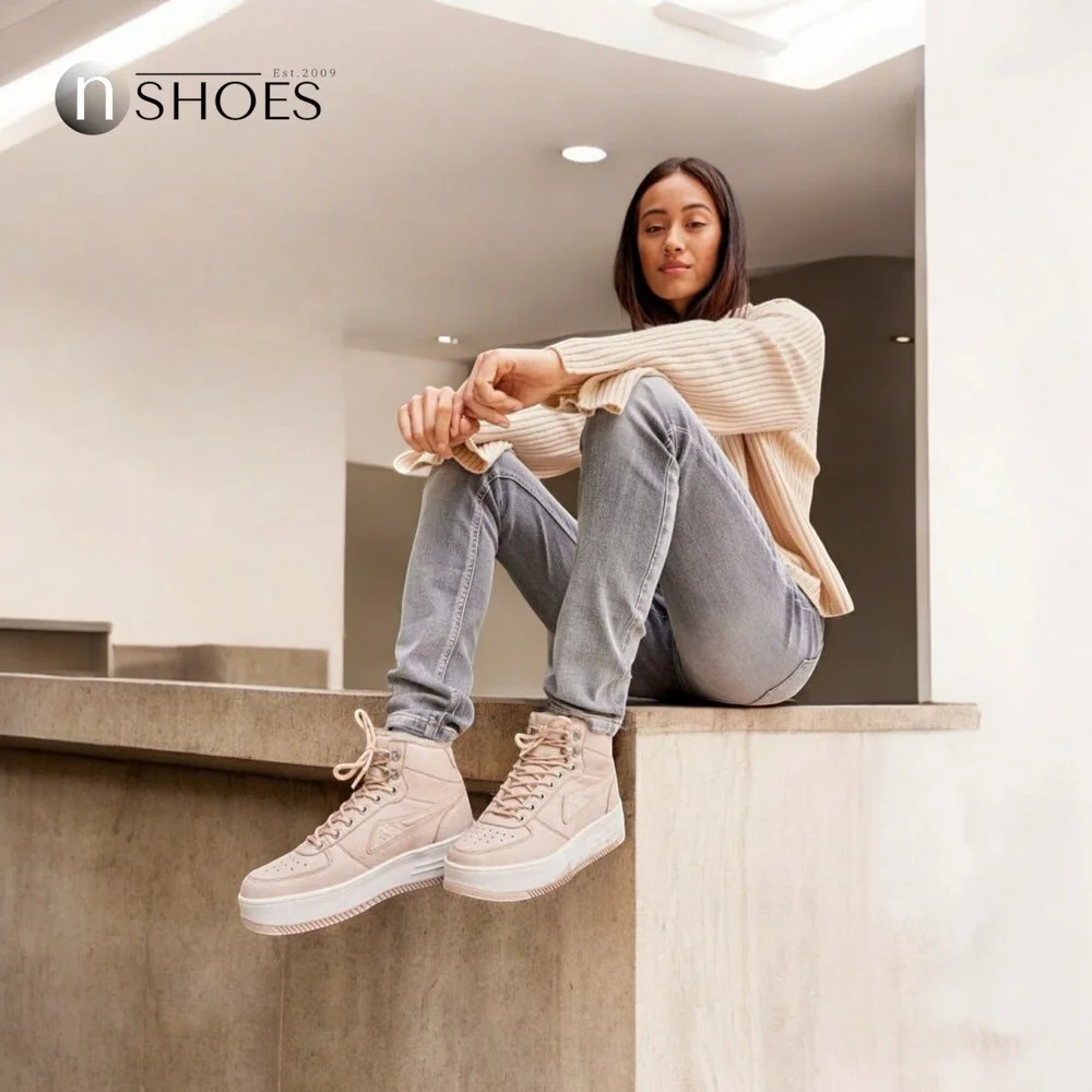 Women’s Beige Winter Sneakers Kappa Fallou 243047 with Warm Lining