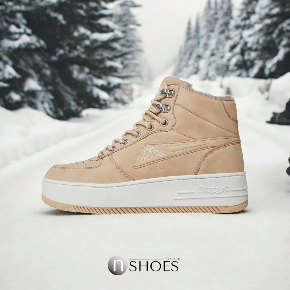 Women’s Beige Winter Sneakers Kappa Fallou 243047 with Warm Lining
